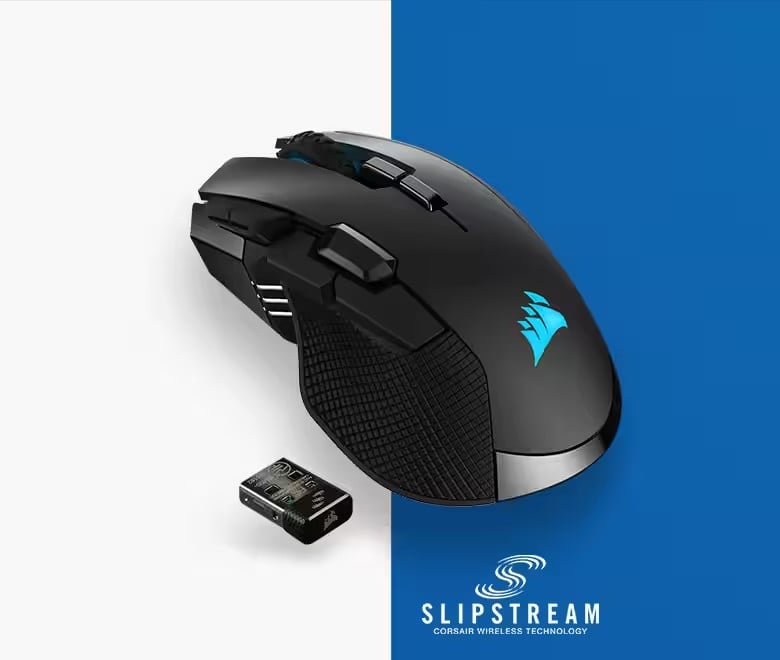 Gaming Maus CORSAIR IRONCLAW Wireless RGB / SLIPSTREAM CORSAIR WIRELESS-TECHNOLOGIE