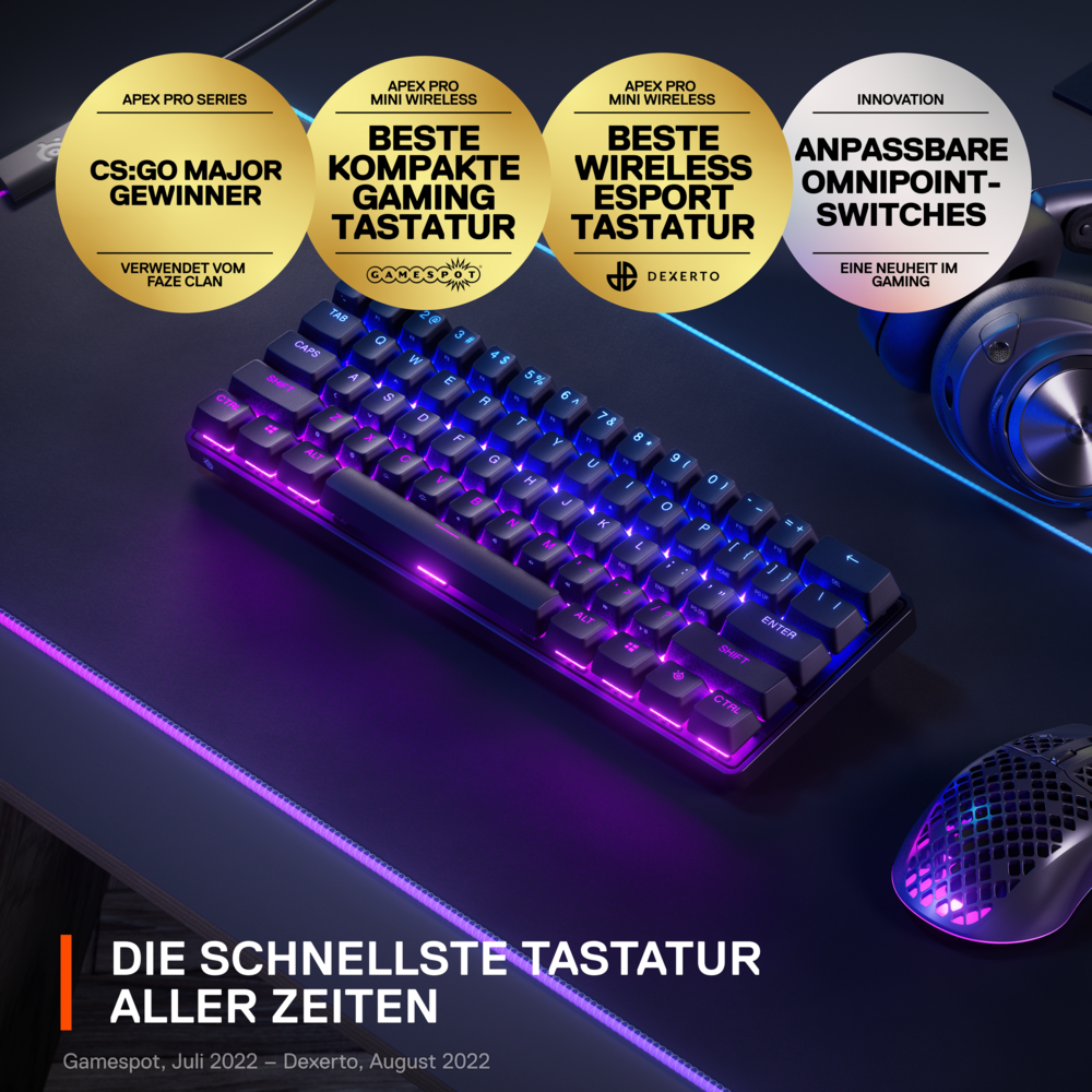 SteelSeries Apex Pro Mini WL, Bild 2 (02.07.2024)