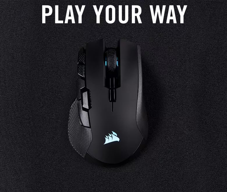 Gaming Maus CORSAIR IRONCLAW Wireless RGB / SLIPSTREAM WIRELESS-TECHNOLOGIE