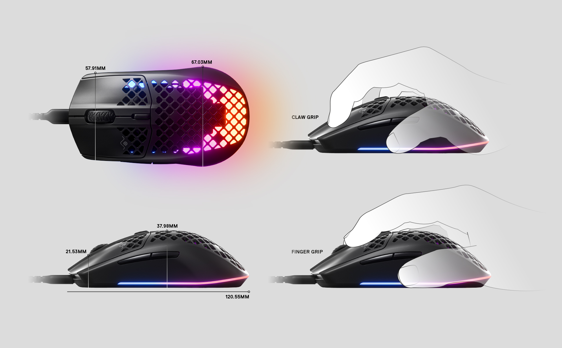 Maus SteelSeries Aerox 3 (2022) Onyx