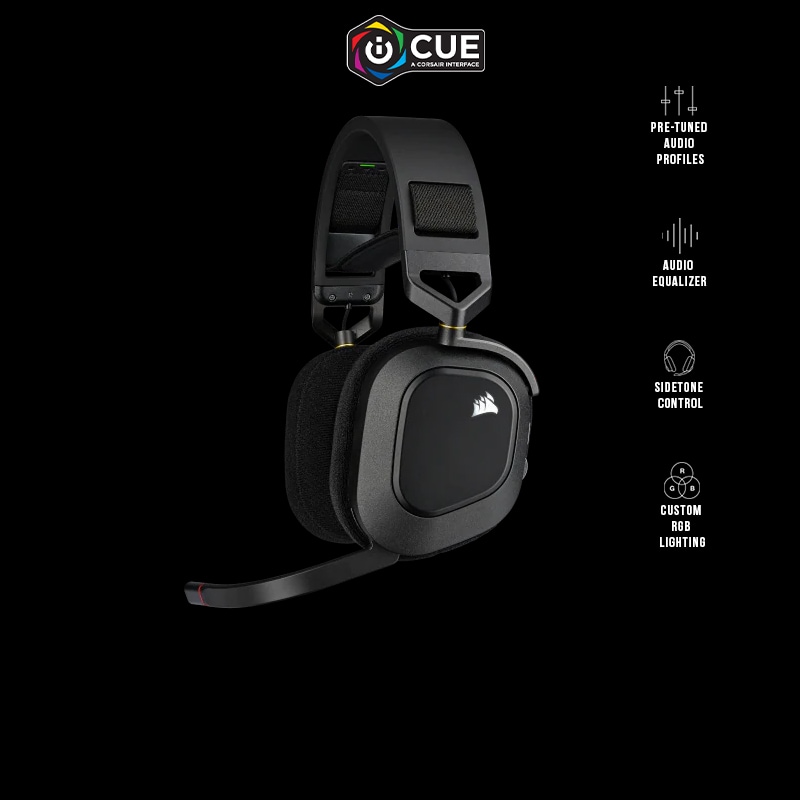 Gaming Headset CORSAIR HS80 RGB Wireless / HS80 RGB WIRELESS UND iCUE