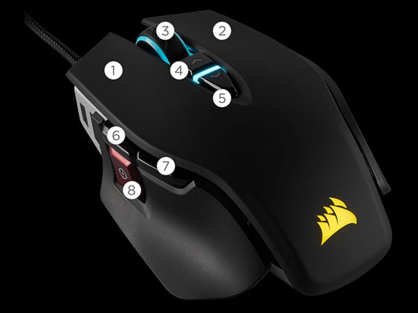 Gaming Maus CORSAIR M65 ELITE RGB / ACHT VOLLSTÄNDIG PROGRAMMIERBARE TASTEN